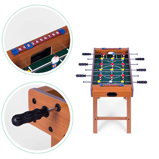 Calcio balilla in legno 69x35,5 cm gioco da tavolo ECOTOYS