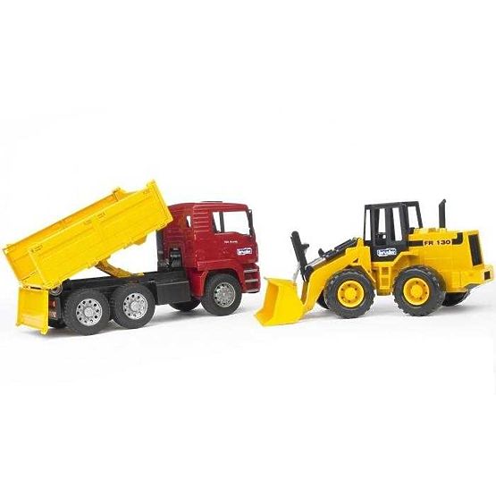 Camion Bruder MAN e caricatore frontale