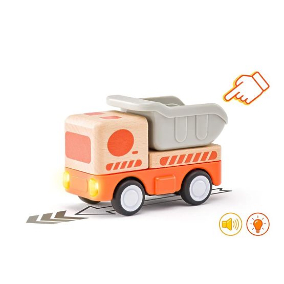 Camion ribaltabile luminoso con suono Woody