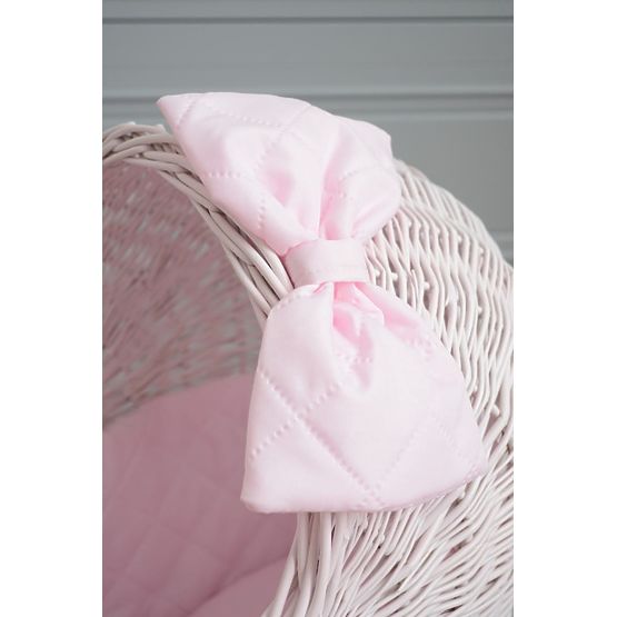 Carrozzina alta in vimini per bambole - rosa