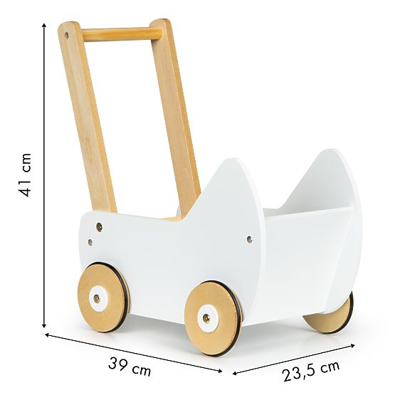 Carrozzina in legno per bambole deambulatore ECOTOYS