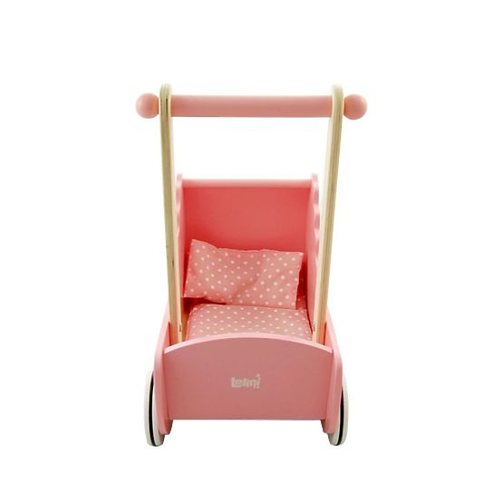 Carrozzina in legno per bambole Lelin