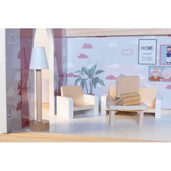 Casetta in legno per bambole Amelia