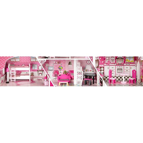 Casa delle bambole in legno con ascensore Viktorie