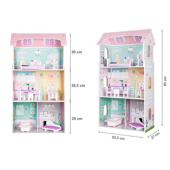 Casa delle bambole in legno Strawberry residence