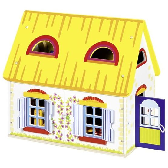 Casa di campagna per bambole con mobili
