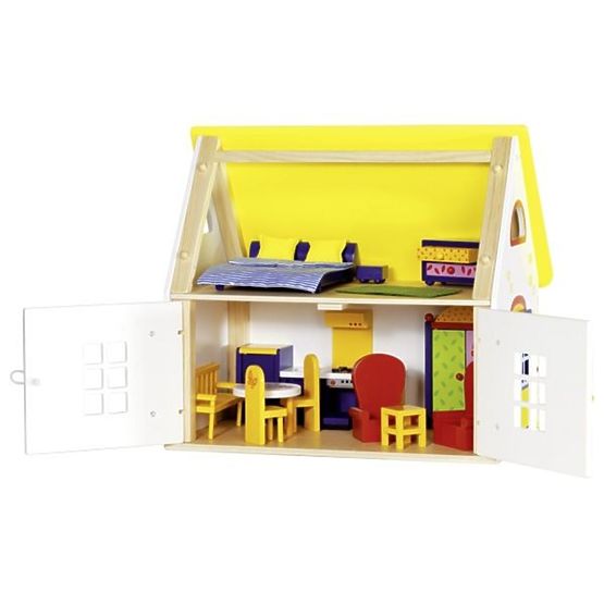 Casa di campagna per bambole con mobili