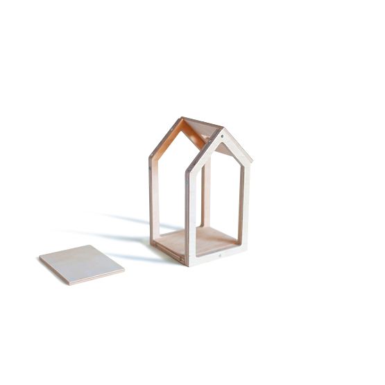Casetta magnetica Montessori in legno - grigia