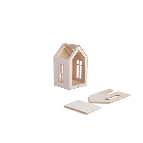 Magnetica casa Montessori in legno - naturale
