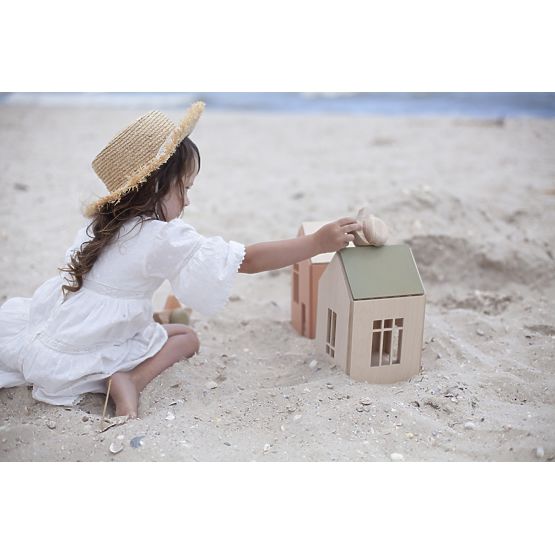 Casetta magnetica Montessori in legno - rosa