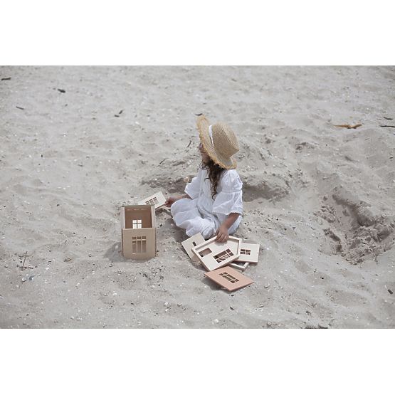 Casetta magnetica Montessori in legno - rosa