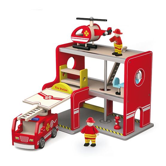 Caserma dei vigili del fuoco con accessori