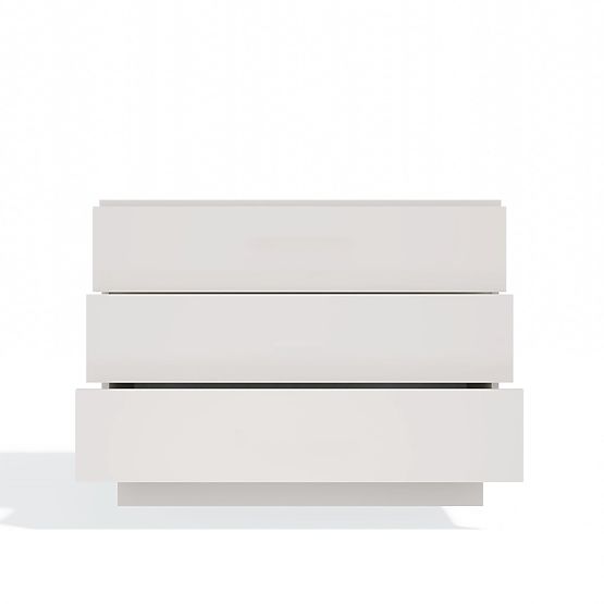 Cassettiera AMBER 3S Armadietto 3 Cassetti per Camera da Letto Soggiorno CASHMERE Beige