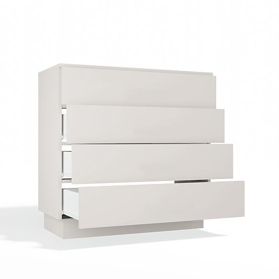 Cassettiera AMBER 4S Armadietto 4 Cassetti per Camera da Letto Soggiorno CASHMERE Beige