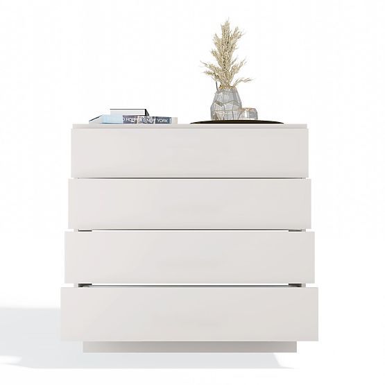 Cassettiera AMBER 4S Armadietto 4 Cassetti per Camera da Letto Soggiorno CASHMERE Beige