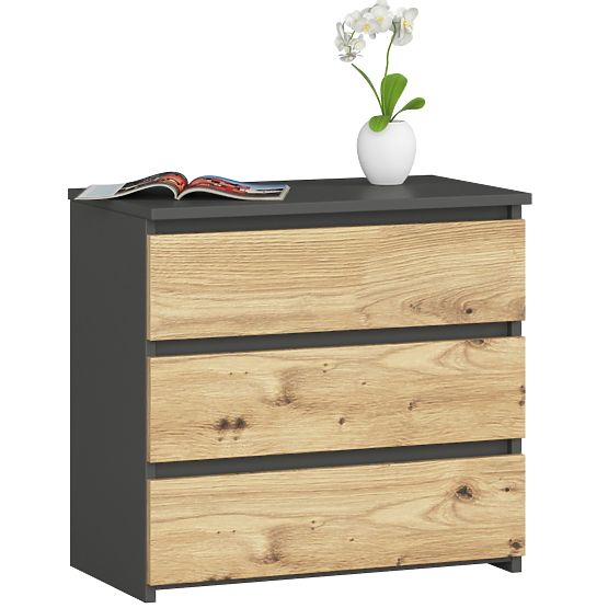 CASSETTIERA CL3 3SZ CLP PK GRAFITE GRIGIO / ROVERE ARTISAN