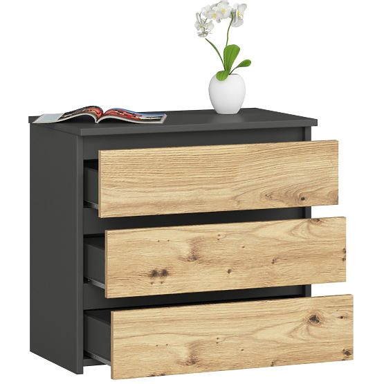CASSETTIERA CL3 3SZ CLP PK GRAFITE GRIGIO / ROVERE ARTISAN