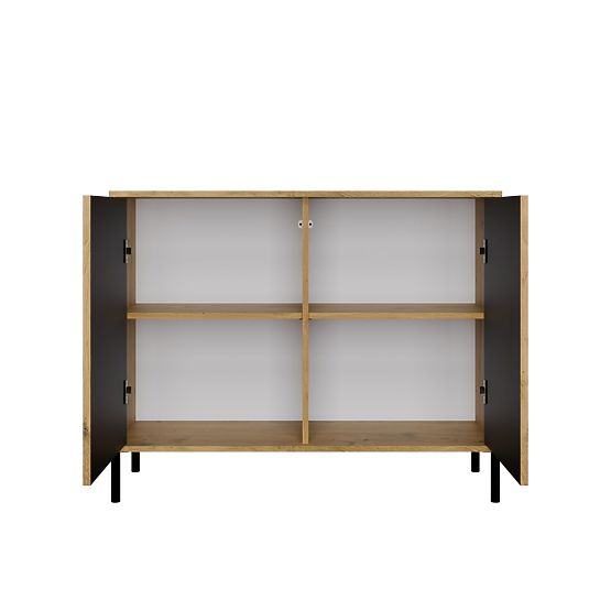 Cassettiera KAMARO 2D SLIM ROVERE ARTISAN Frontale Scanellato