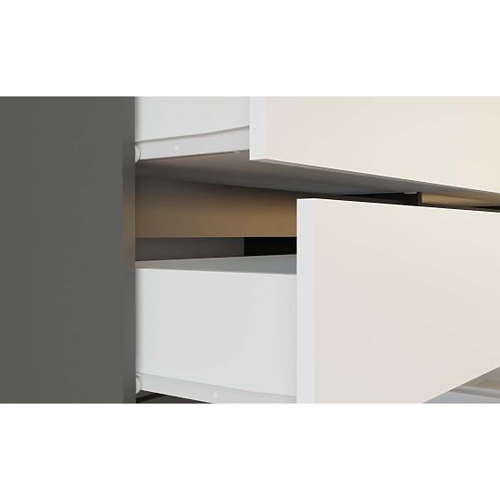 Cassettiera Malwa 2D3S ANTRACITE BIANCO