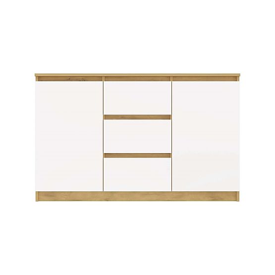 Cassettiera Malwa 2D3S Rovere Artisan Bianco