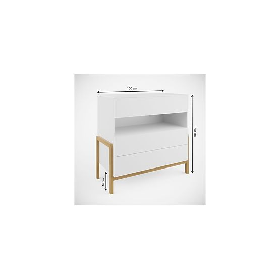 Cassettiera Viktor - bianca