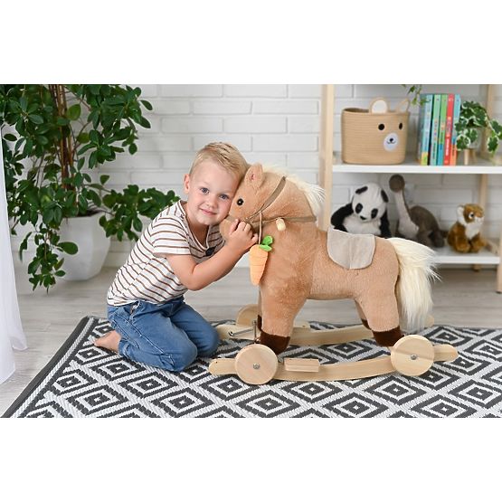 Cavallo a dondolo con carota