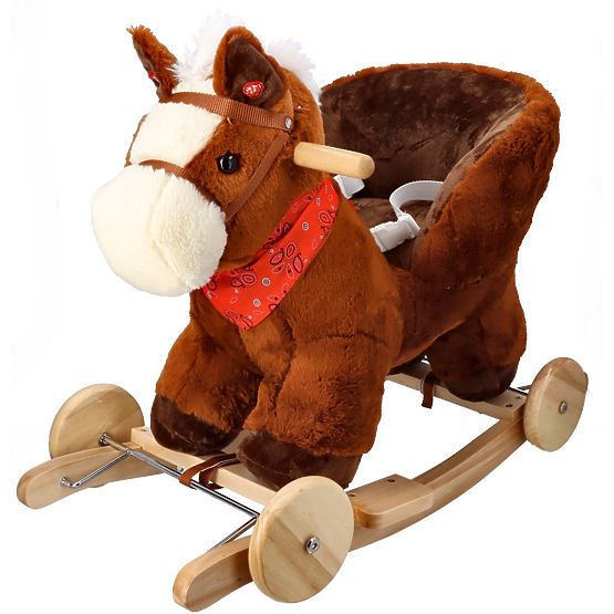 Cavallo a dondolo con seggiolino e ruote