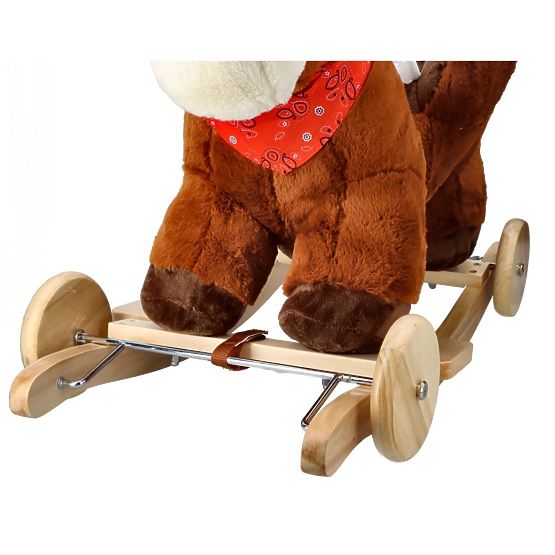 Cavallo a dondolo con seggiolino e ruote