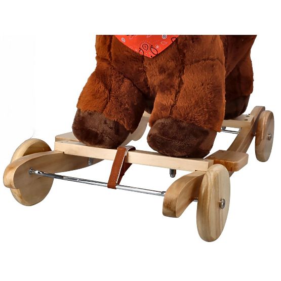 Cavallo a dondolo con seggiolino e ruote