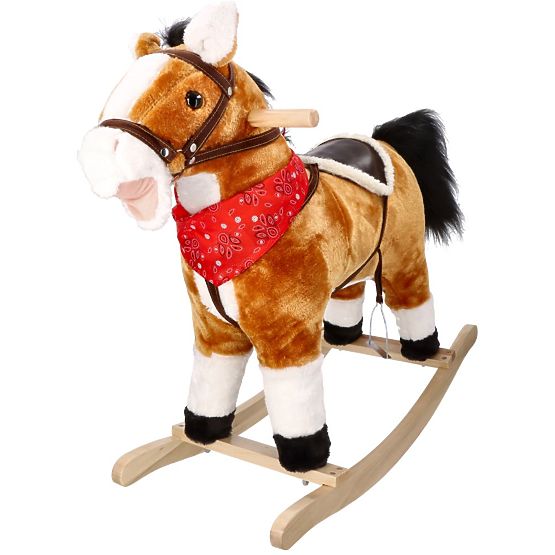 Cavallo a dondolo interattivo marrone