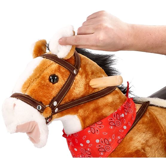 Cavallo a dondolo interattivo marrone