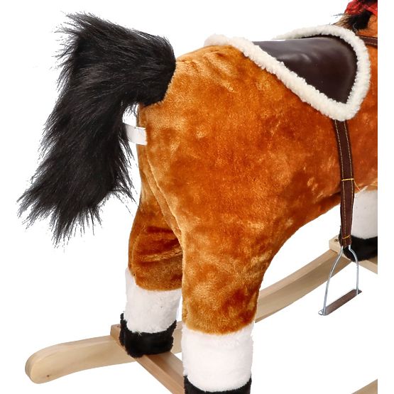 Cavallo a dondolo interattivo marrone