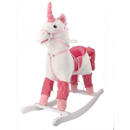 Cavallo a dondolo interattivo unicorno bianco