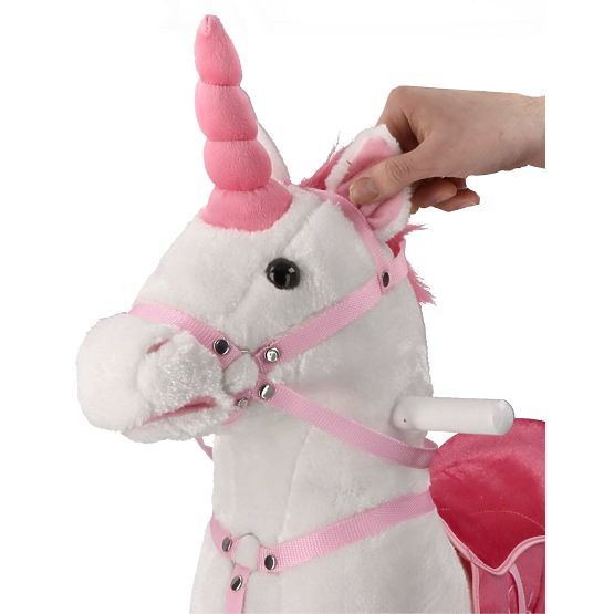 Cavallo a dondolo interattivo unicorno bianco
