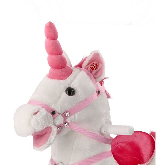 Cavallo a dondolo interattivo unicorno bianco