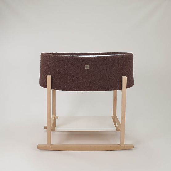 Cesta di Mosè Teddy con base in legno - marrone