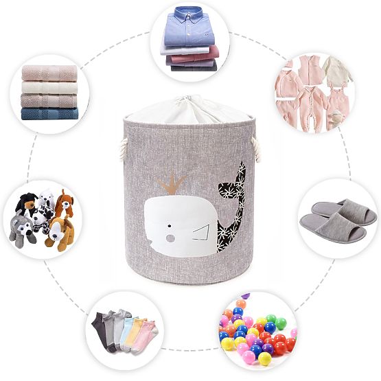 Cesto per giocattoli XL - balena