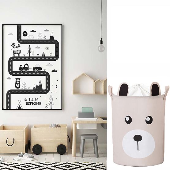 Cesto per giocattoli - orsetto