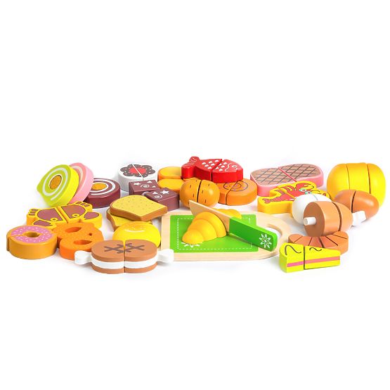 Cibo in legno da tagliare 23 pezzi ECOTOYS