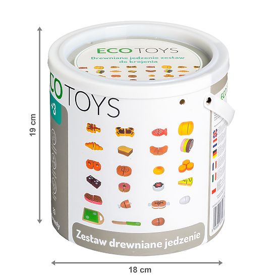 Cibo in legno da tagliare 23 pezzi ECOTOYS