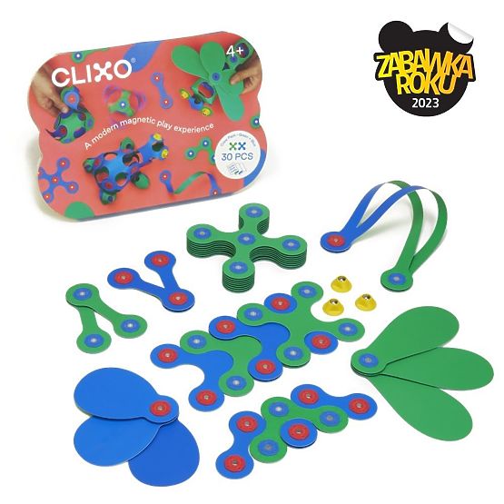 Clixo blocchi magnetici Crew pack, Verde-Blu