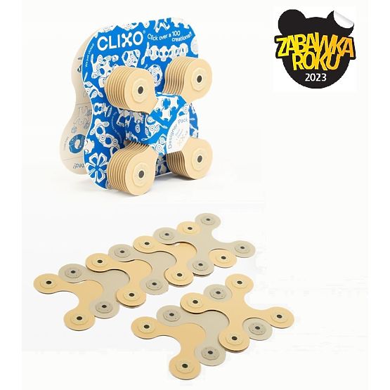 Clixo Designer Pack costruzioni magnetiche Clixo, Beige