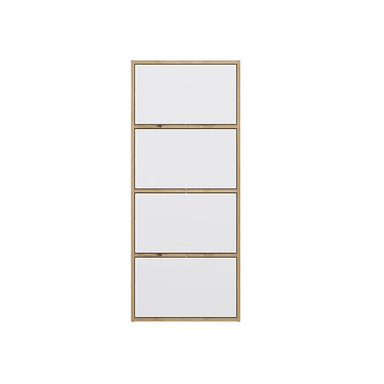 Comò ALMA Frontale BIANCO Corpo ROVERE ARTIGIANO