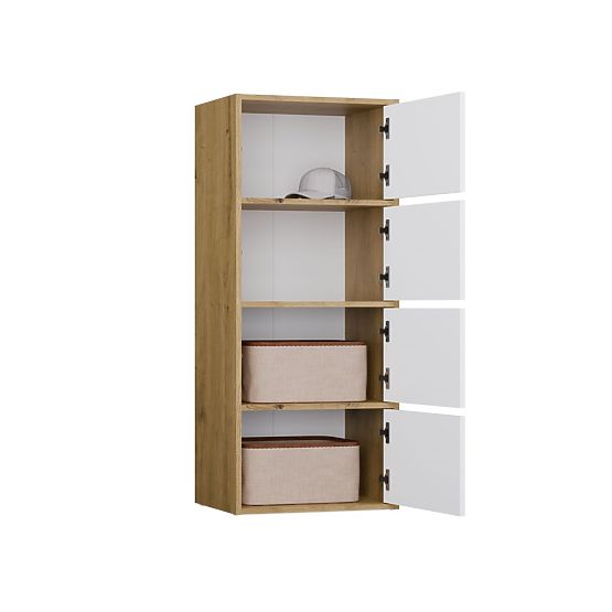 Comò ALMA Frontale BIANCO Corpo ROVERE ARTIGIANO