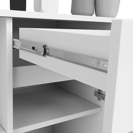 COMÒ B-17 120 cm 1 CASSETTO 1 PORTA PK BIANCO