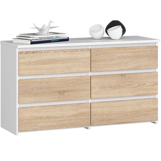 COMÒ CL100 6 CASSETTI BIANCO / ROVERE SONOMA
