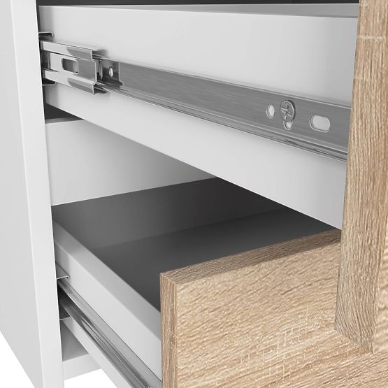 COMÒ CL100 6 CASSETTI BIANCO / ROVERE SONOMA