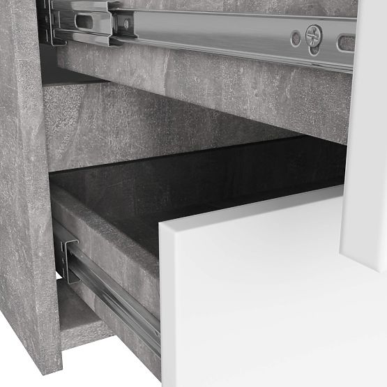 COMÒ CL100 6 CASSETTI CEMENTO / BIANCO