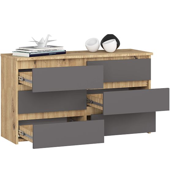 COMÒ CL100 6 CASSETTI ROVERE ARTISAN / GRIGIO
