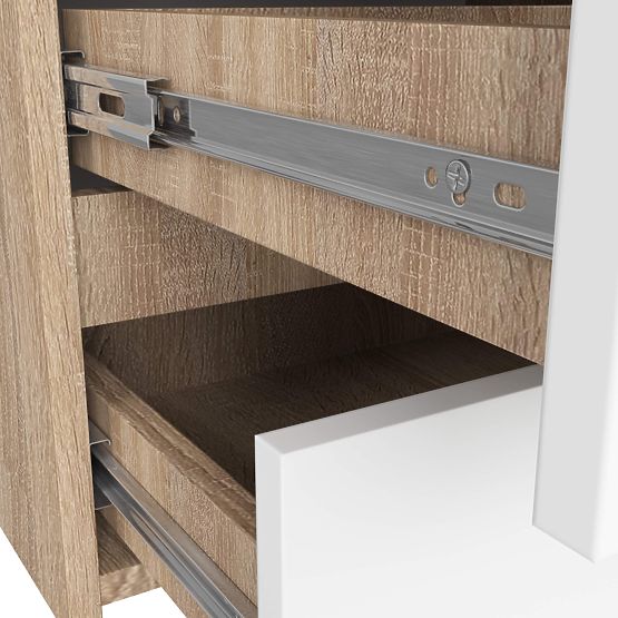 COMÒ CL100 6 CASSETTI ROVERE SONOMA / BIANCO